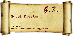 Gutai Kasztor névjegykártya